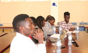 Students of Busitema University attend the Open Access Week celebrations at the Faculty of Engineering Library, where they listened to ongoing presentations on 20th October 2025.