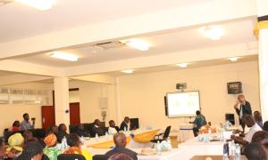 Participants from across the Busitema community including students, farmers, lecturers, researchers, library staff, engage collectively during the Open Access Week celebrations at the Faculty of Engineering Library on 20th October 2025